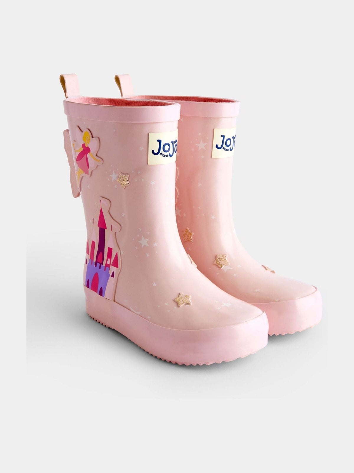 JoJo Maman Bébé Pink Fairy Wing Cosy Lined Wellies - image 1