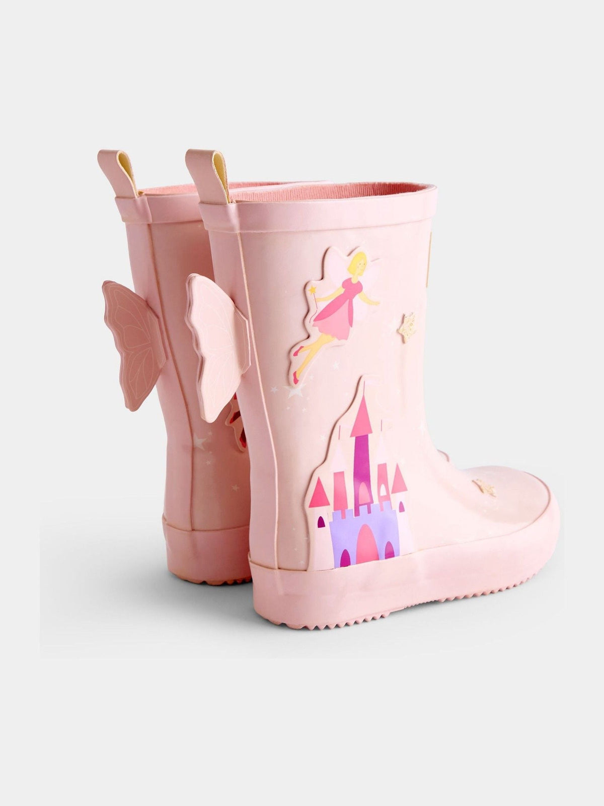 JoJo Maman Bébé Pink Fairy Wing Cosy Lined Wellies - image 2