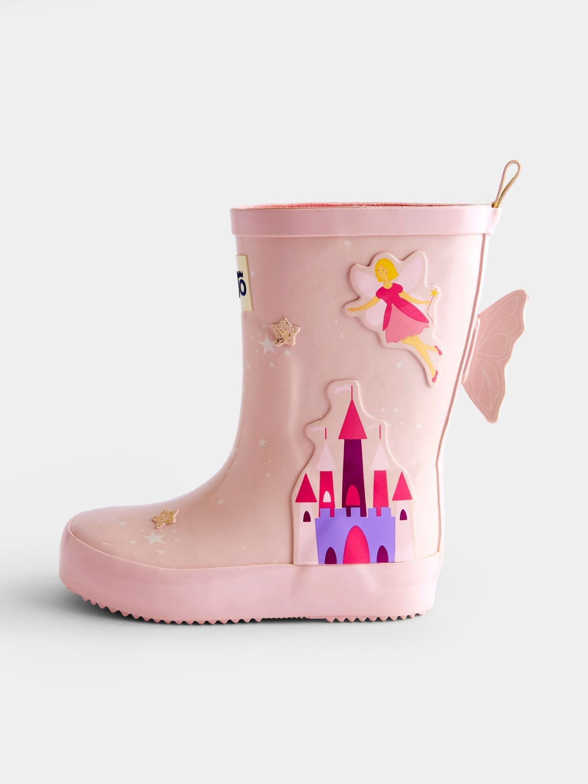 JoJo Maman Bébé Pink Fairy Wing Cosy Lined Wellies - image 3