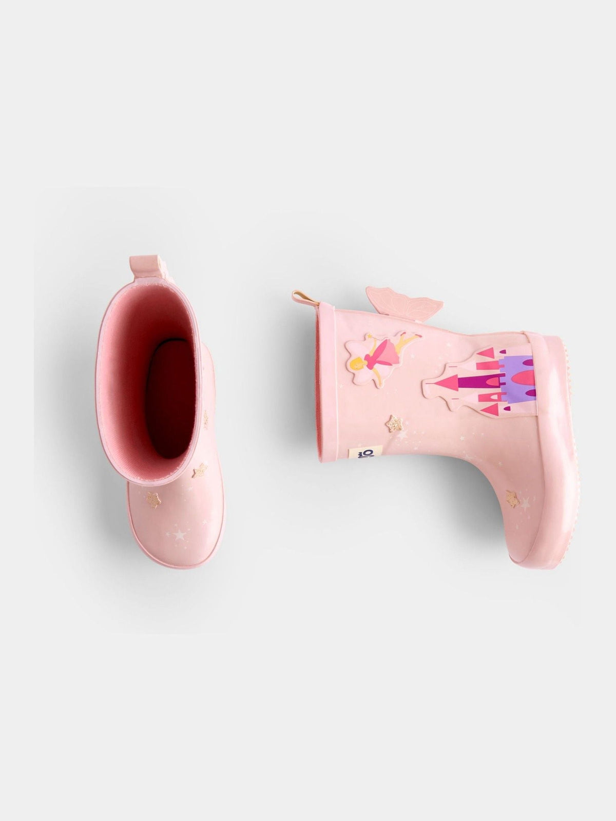 JoJo Maman Bébé Pink Fairy Wing Cosy Lined Wellies - image 4