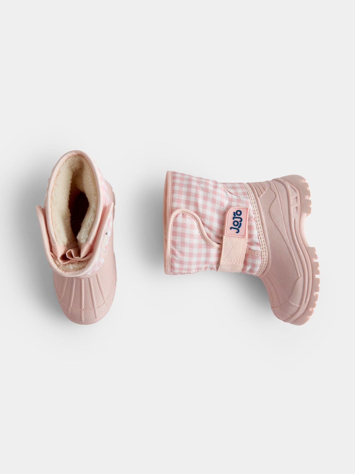 JoJo Maman Bébé Pink Gingham Alpine Snow Boots - image 4