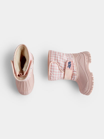JoJo Maman Bébé Pink Gingham Alpine Snow Boots - image 4