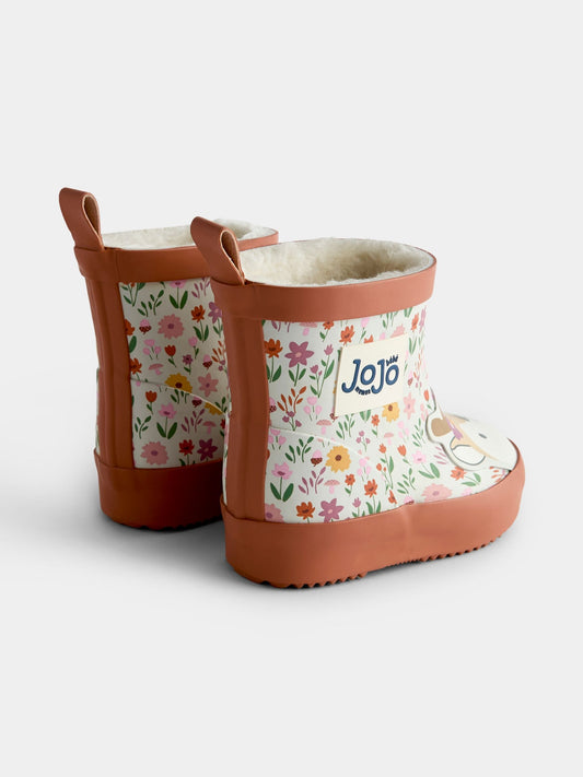 Dsiney Kidz - JoJo Maman Bébé Orange Deer Cosy Ankle Wellies image 2