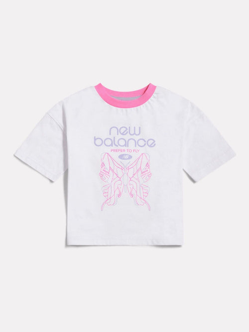 Dsiney Kidz - New Balance White Prefer To Fly Butterfly T-Shirt image 1