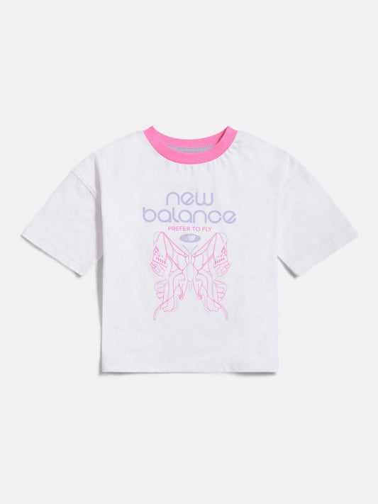 Dsiney Kidz - New Balance White Prefer To Fly Butterfly T-Shirt image 1
