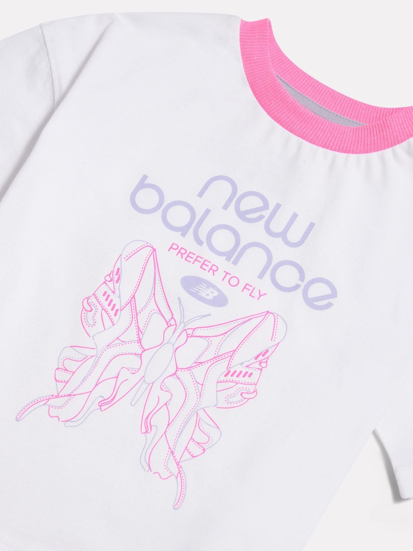 Dsiney Kidz - New Balance White Prefer To Fly Butterfly T-Shirt image 3