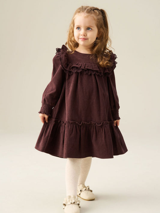 Dsiney Kidz - Angel & Rocket Brown Avery Cord Lace Trim Dress image 1