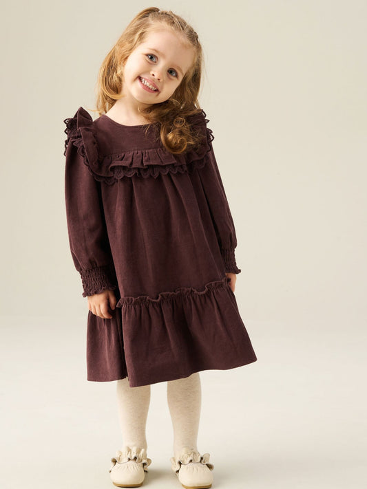 Dsiney Kidz - Angel & Rocket Brown Avery Cord Lace Trim Dress image 2