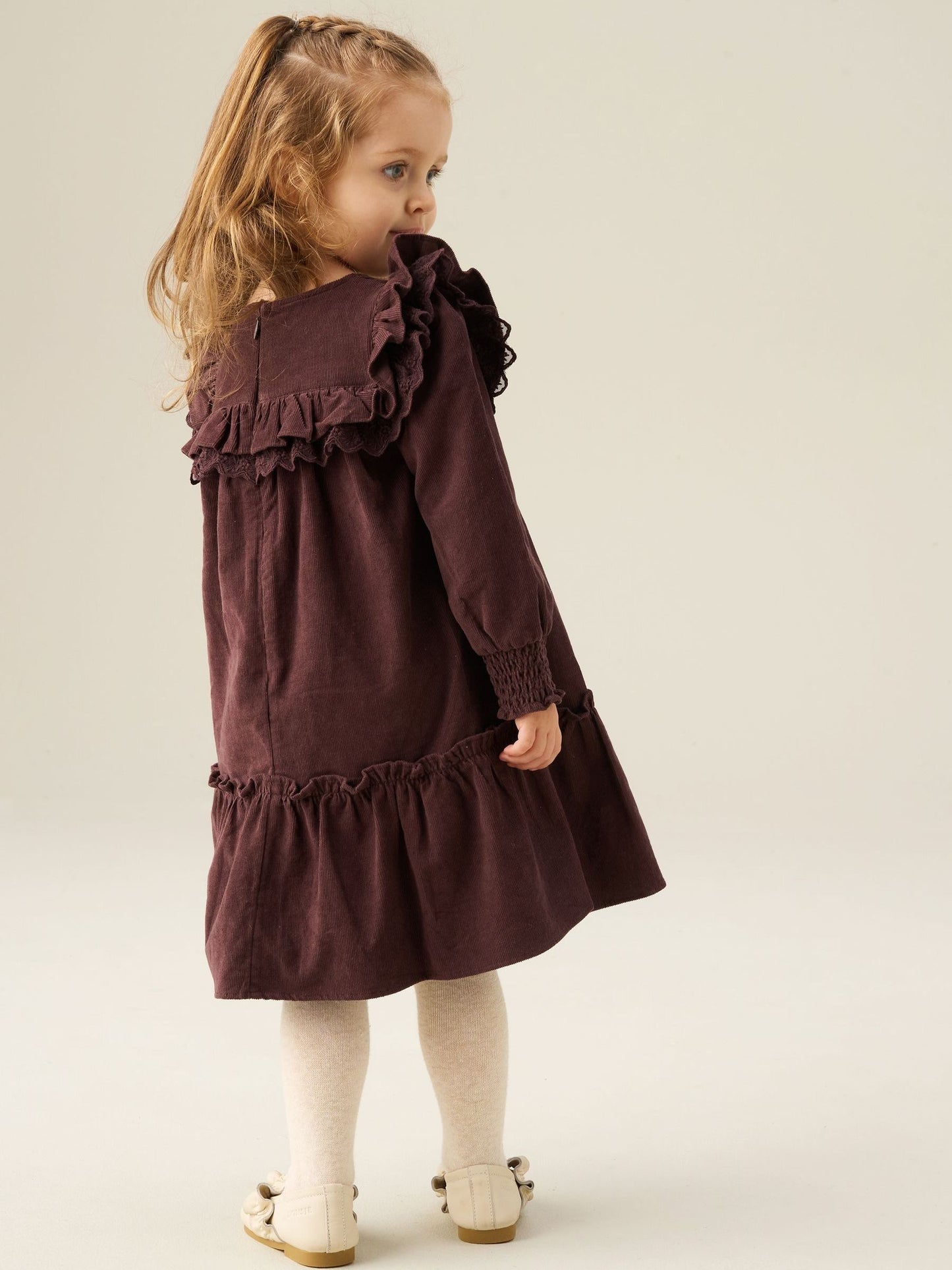 Dsiney Kidz - Angel & Rocket Brown Avery Cord Lace Trim Dress image 3