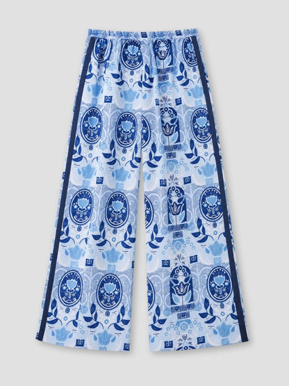 Dsiney Kidz - Angel & Rocket Blue Printed Wide Leg Trousers image 6