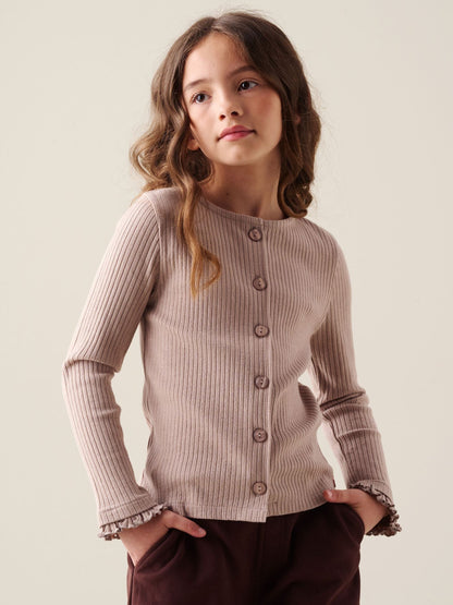 Dsiney Kidz - Angel & Rocket Brown Nellie Rib Long Sleeve Top image 1