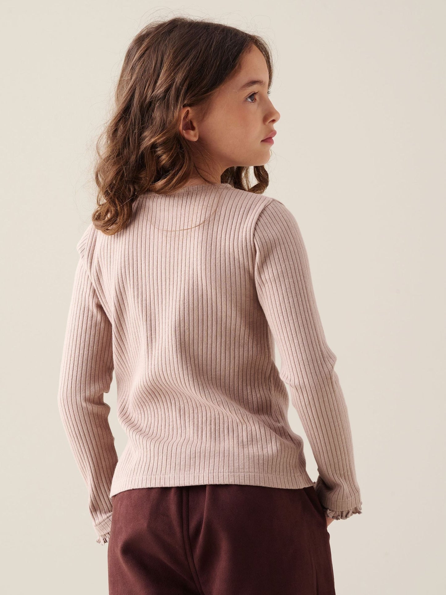 Dsiney Kidz - Angel & Rocket Brown Nellie Rib Long Sleeve Top image 2