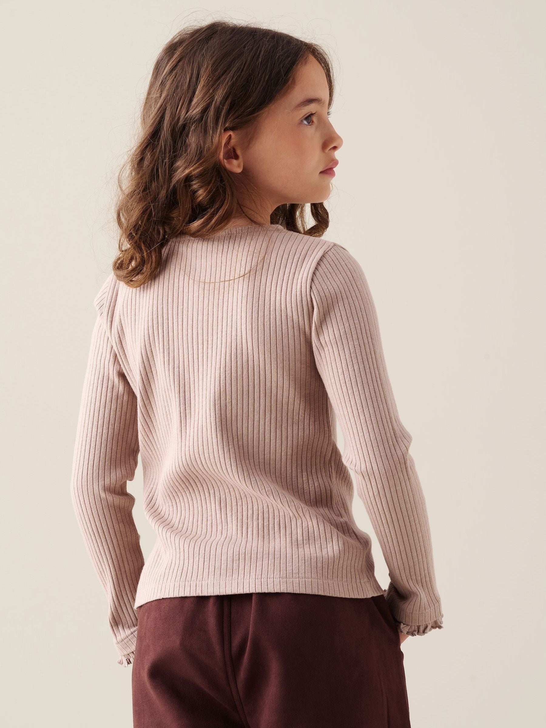 Dsiney Kidz - Angel & Rocket Brown Nellie Rib Long Sleeve Top image 2