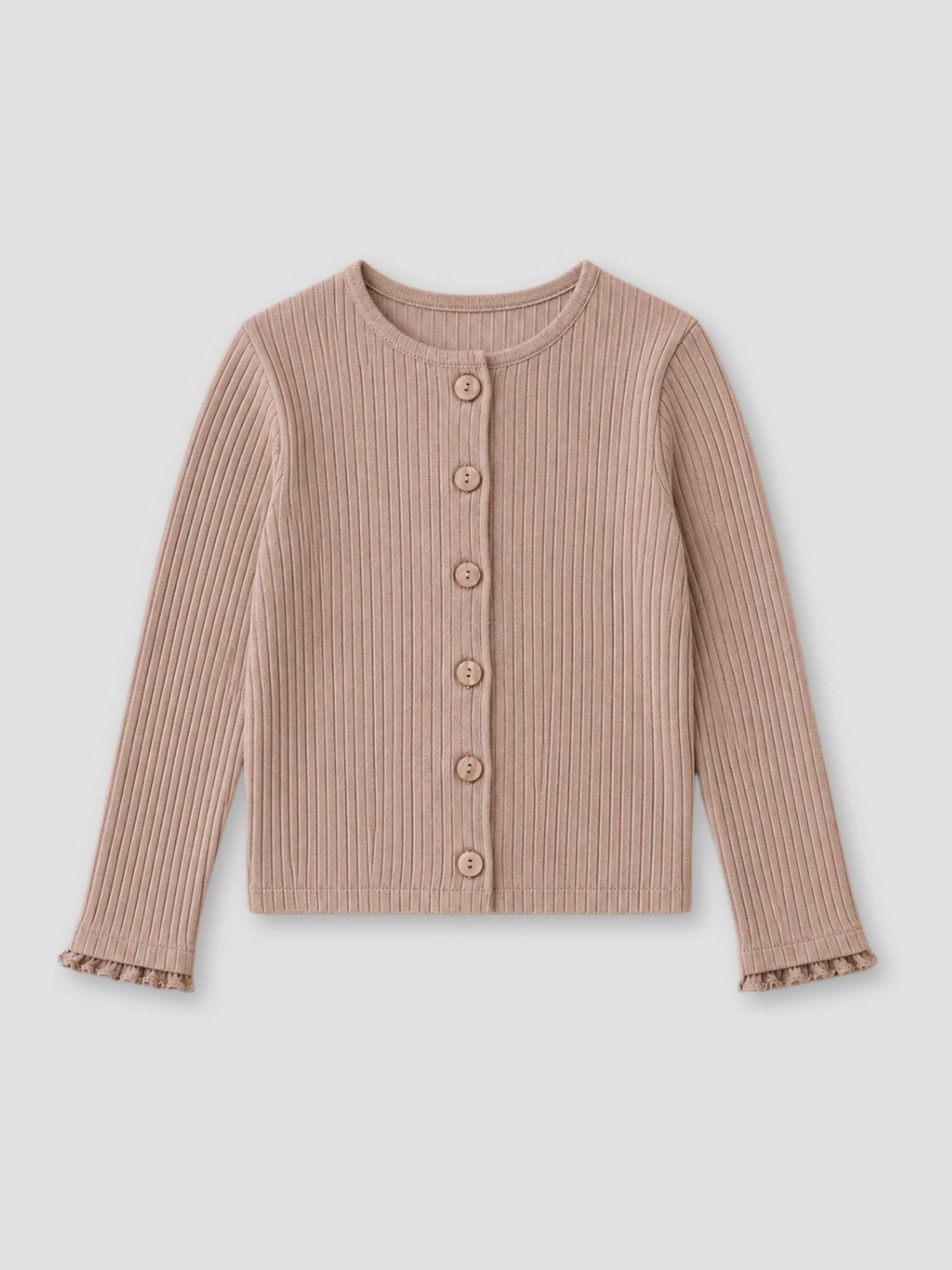 Dsiney Kidz - Angel & Rocket Brown Nellie Rib Long Sleeve Top image 3