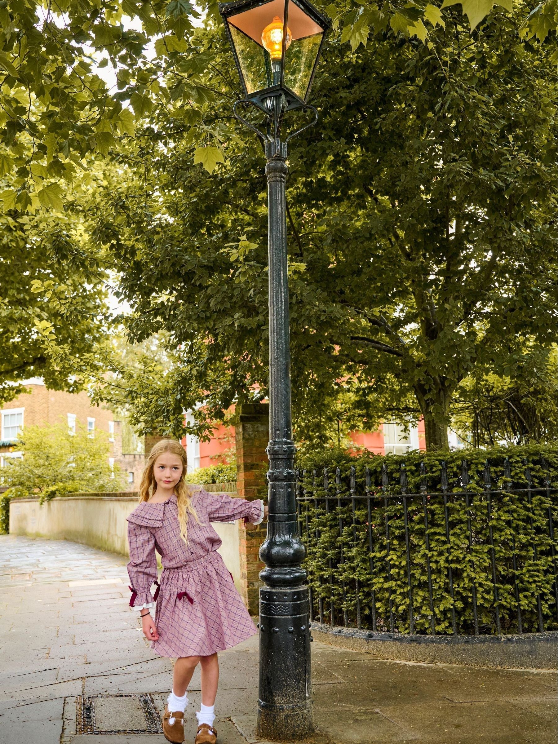 Dsiney Kidz - Angel & Rocket Purple Clara Double Collar Check Blouse image 2