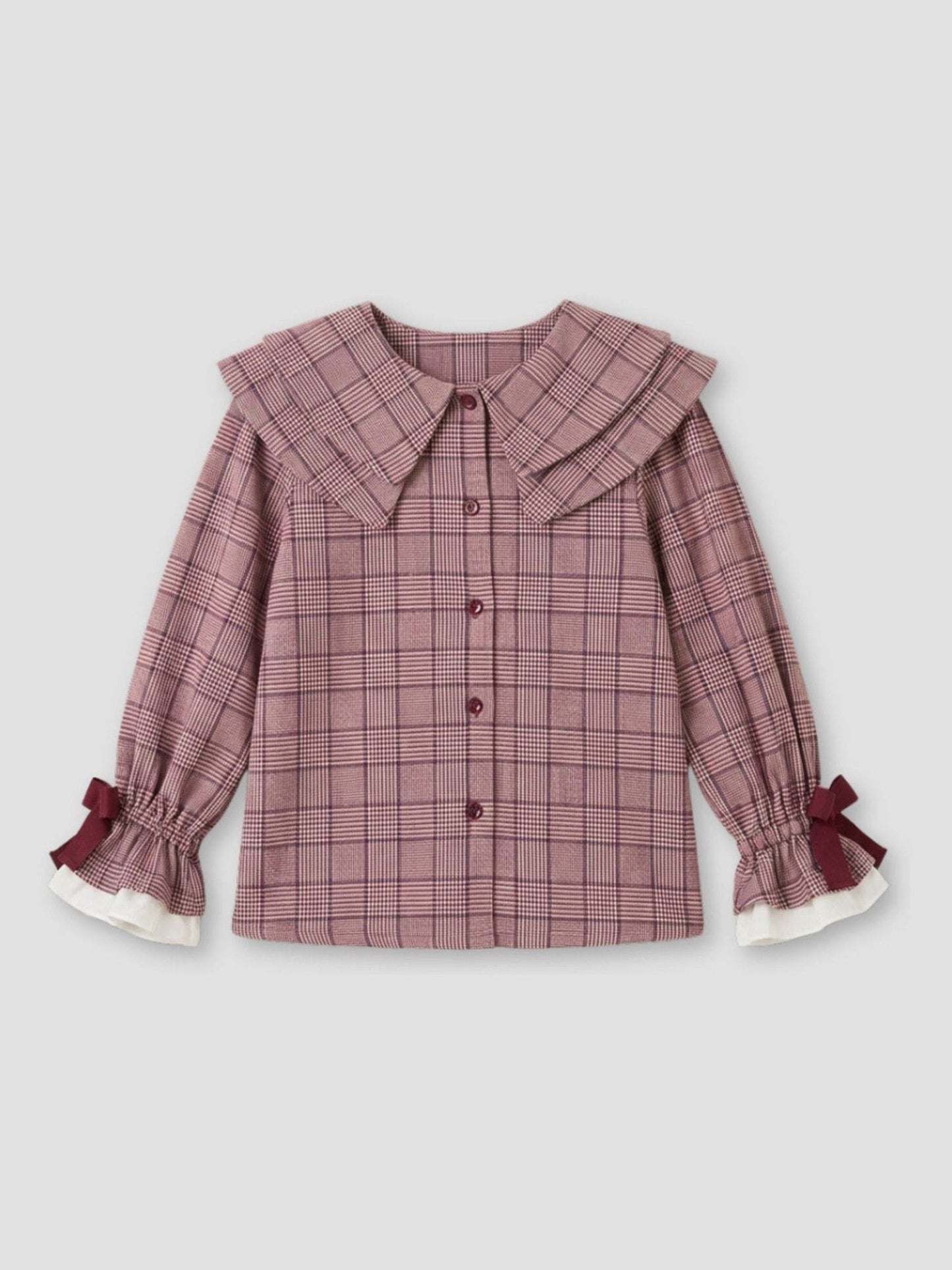Dsiney Kidz - Angel & Rocket Purple Clara Double Collar Check Blouse image 7