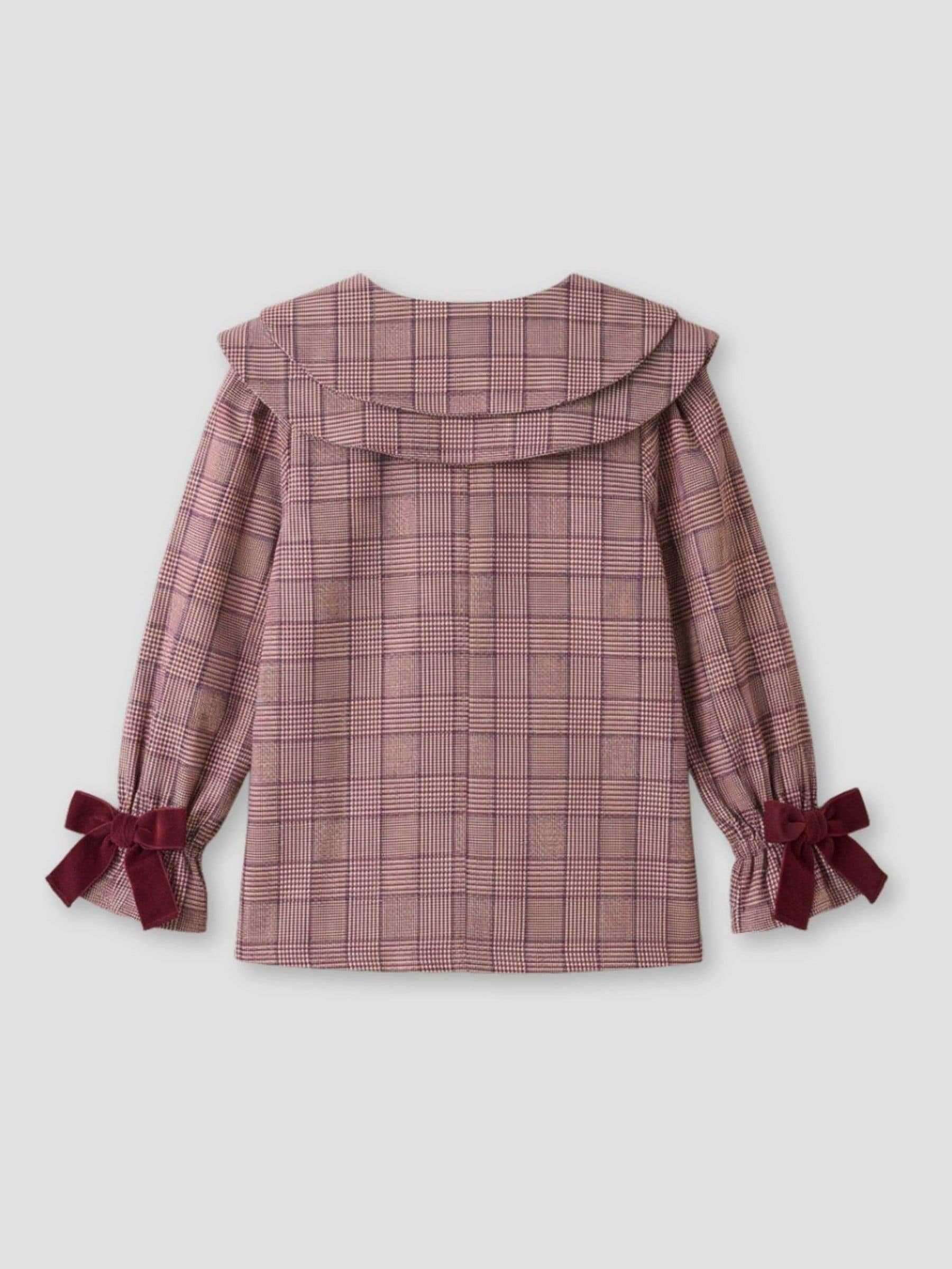 Dsiney Kidz - Angel & Rocket Purple Clara Double Collar Check Blouse image 8