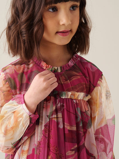 Dsiney Kidz - Angel & Rocket Pink Isadora Mesh Dress image 4