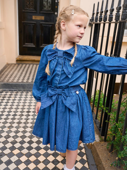 Dsiney Kidz - Angel & Rocket Blue Annie Denim Bow Blouse image 1