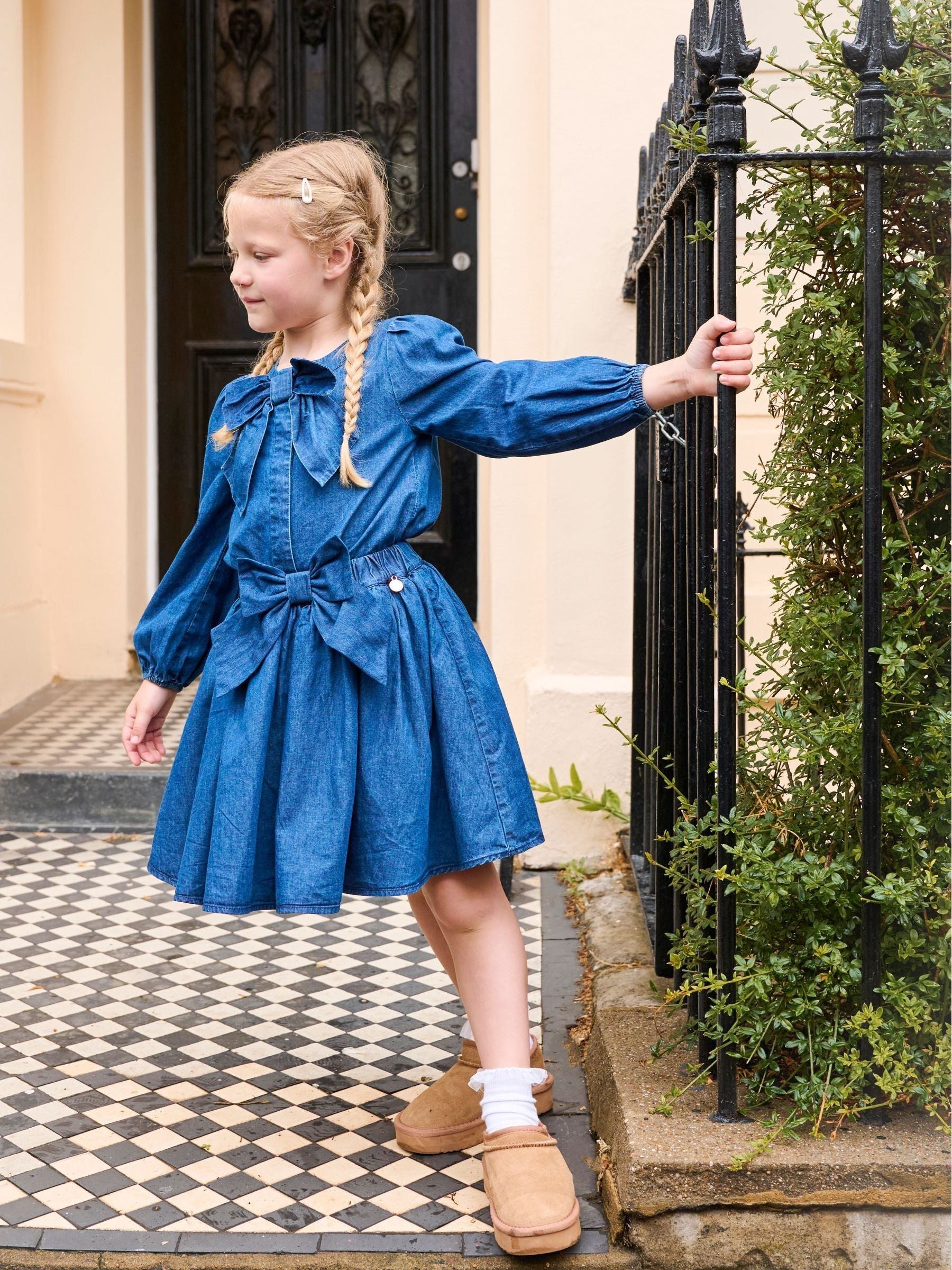 Dsiney Kidz - Angel & Rocket Blue Annie Denim Bow Blouse image 2