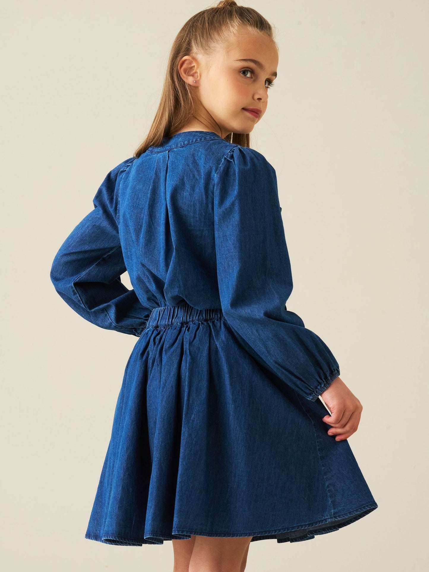 Dsiney Kidz - Angel & Rocket Blue Annie Denim Bow Blouse image 4