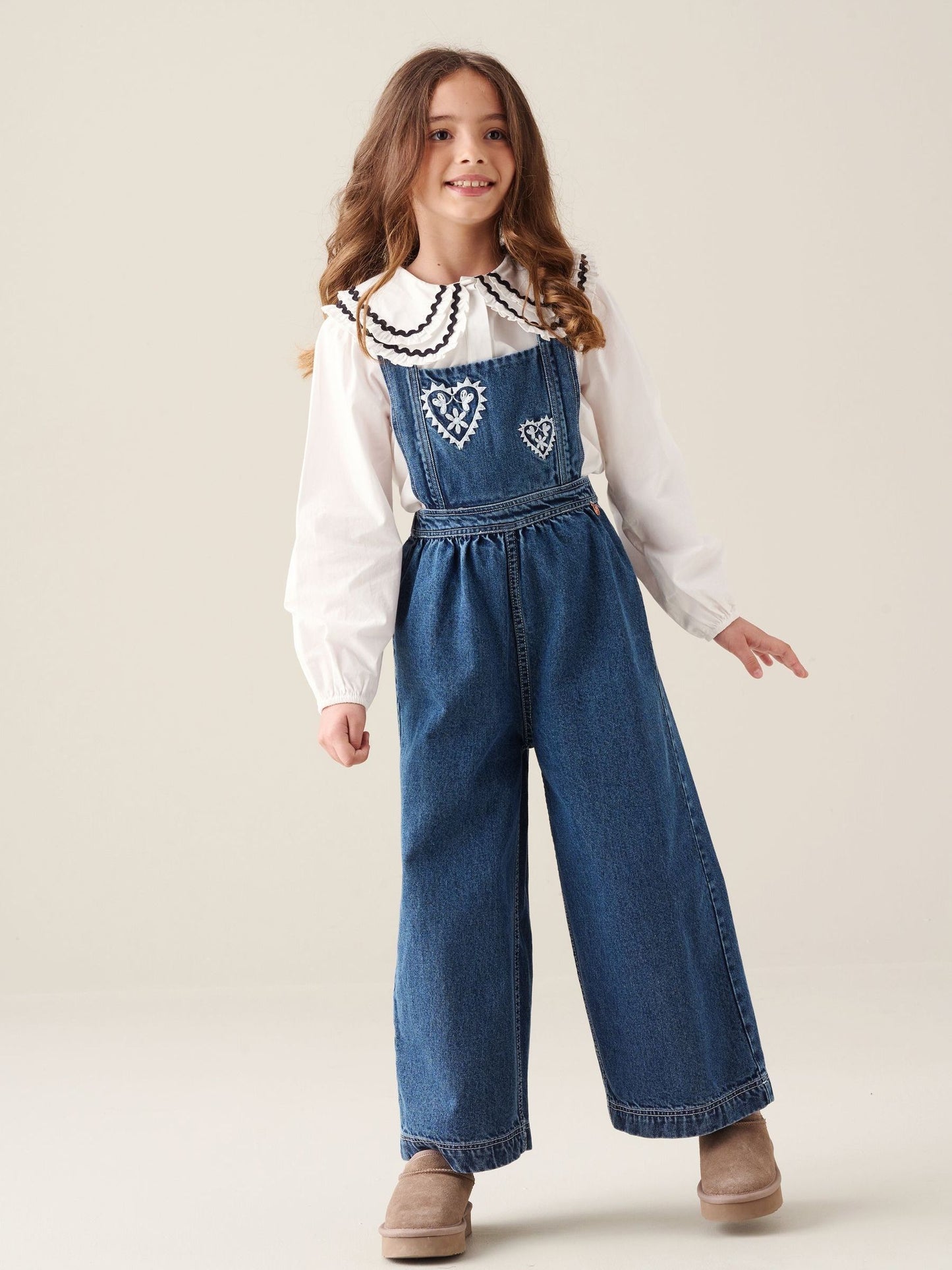 Dsiney Kidz - Angel & Rocket Blue Josie Leopard Dungarees image 1