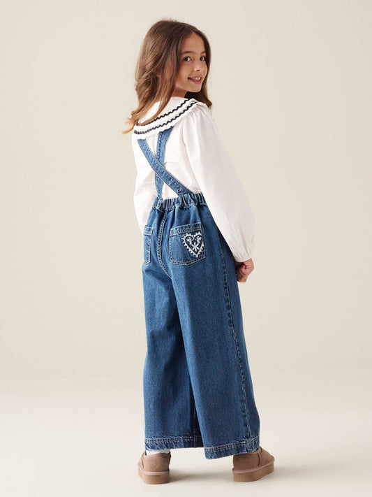 Dsiney Kidz - Angel & Rocket Blue Josie Leopard Dungarees image 2