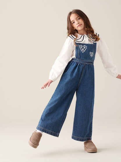 Dsiney Kidz - Angel & Rocket Blue Josie Leopard Dungarees image 3