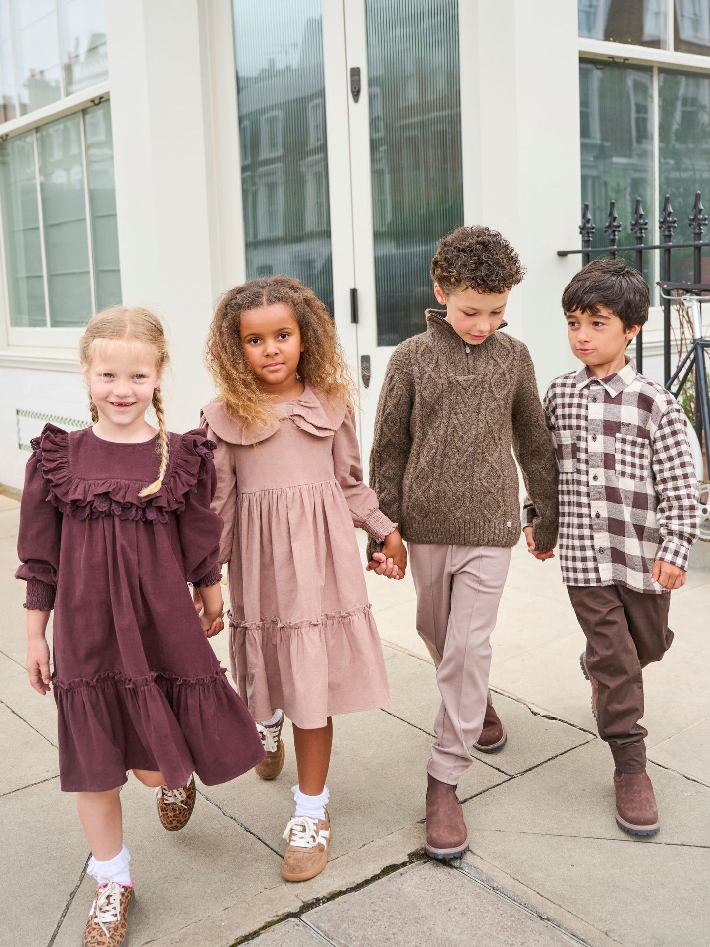 Dsiney Kidz - Angel & Rocket Brown Avery Cord Lace Trim Dress image 3