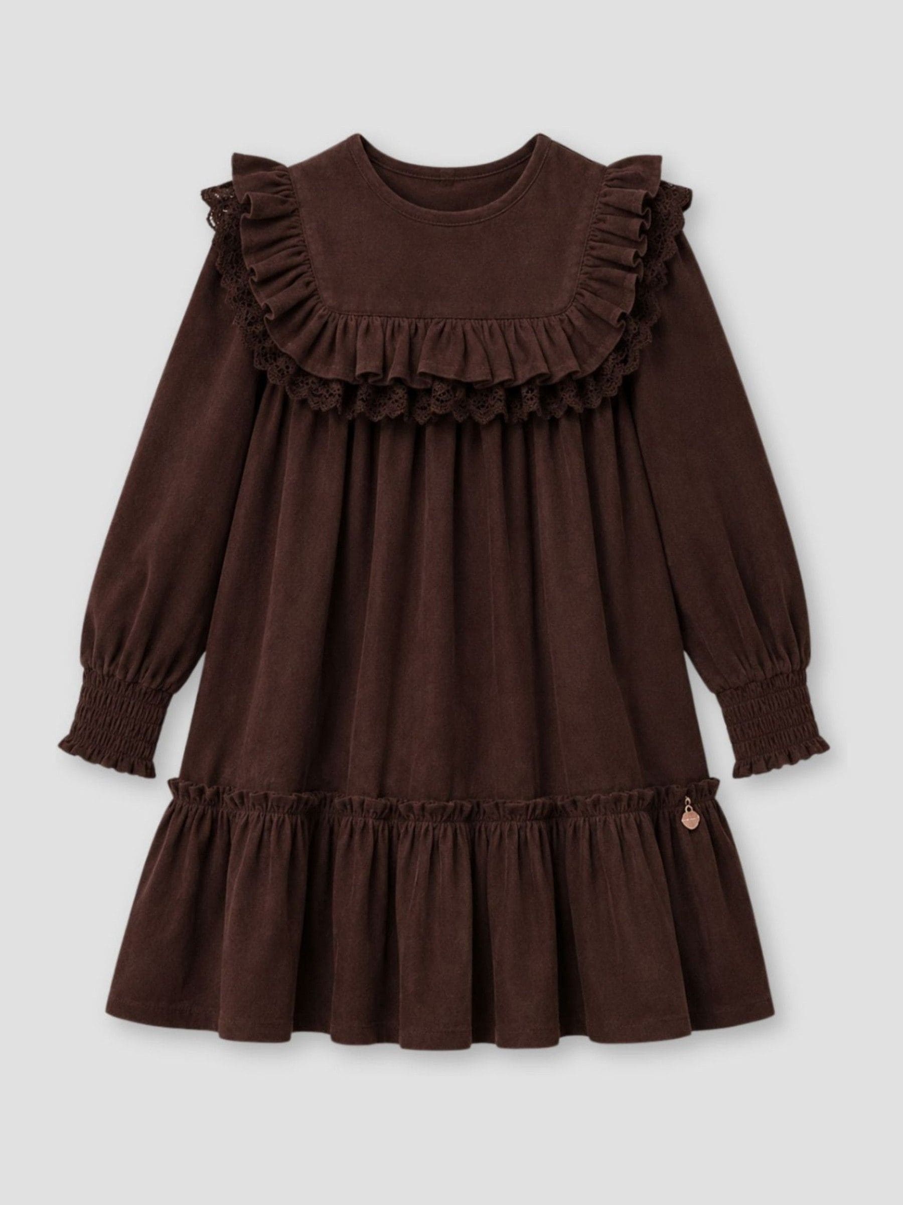 Dsiney Kidz - Angel & Rocket Brown Avery Cord Lace Trim Dress image 8