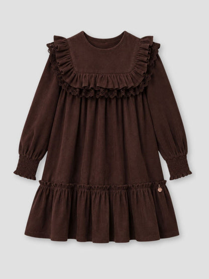 Dsiney Kidz - Angel & Rocket Brown Avery Cord Lace Trim Dress image 8