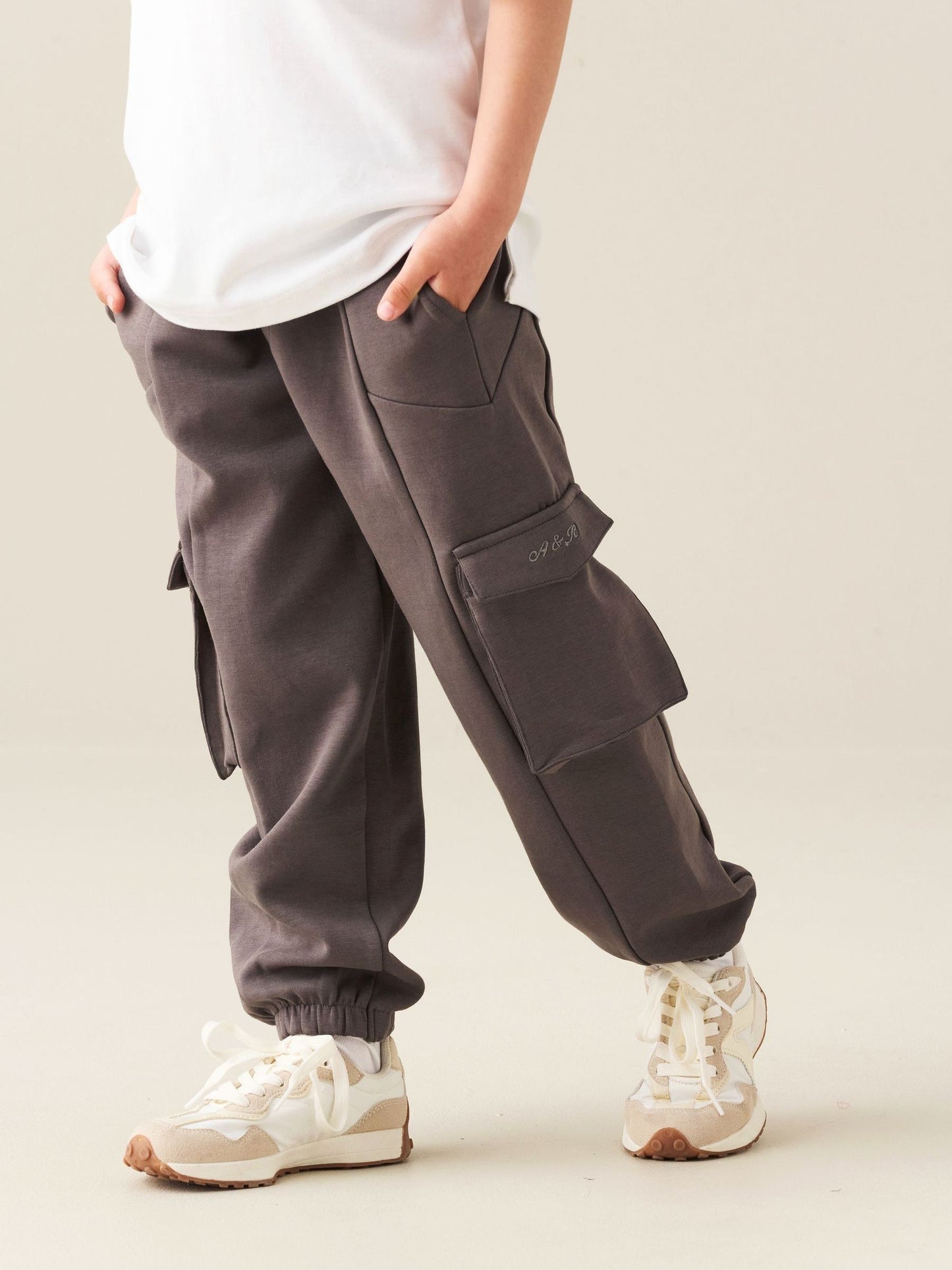 Dsiney Kidz - Angel & Rocket Grey Frank Mix Panelled Cuffed Joggers image 1