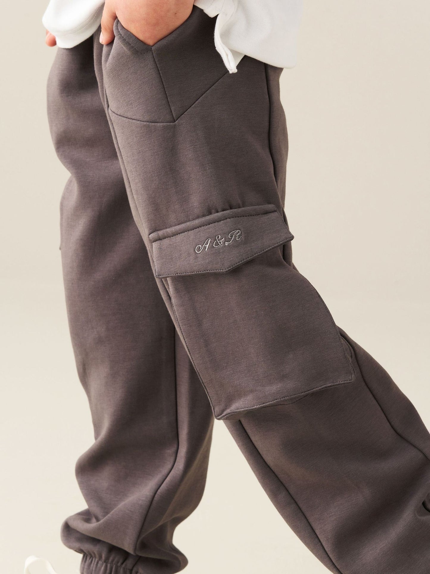 Dsiney Kidz - Angel & Rocket Grey Frank Mix Panelled Cuffed Joggers image 3