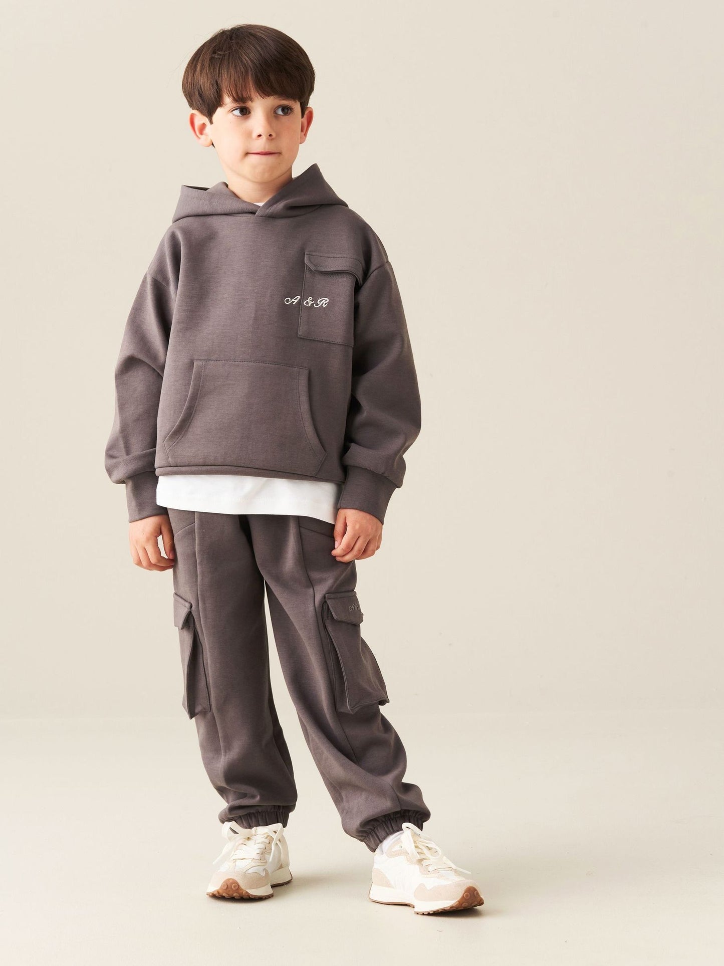Dsiney Kidz - Angel & Rocket Grey Frank Mix Panelled Cuffed Joggers image 4