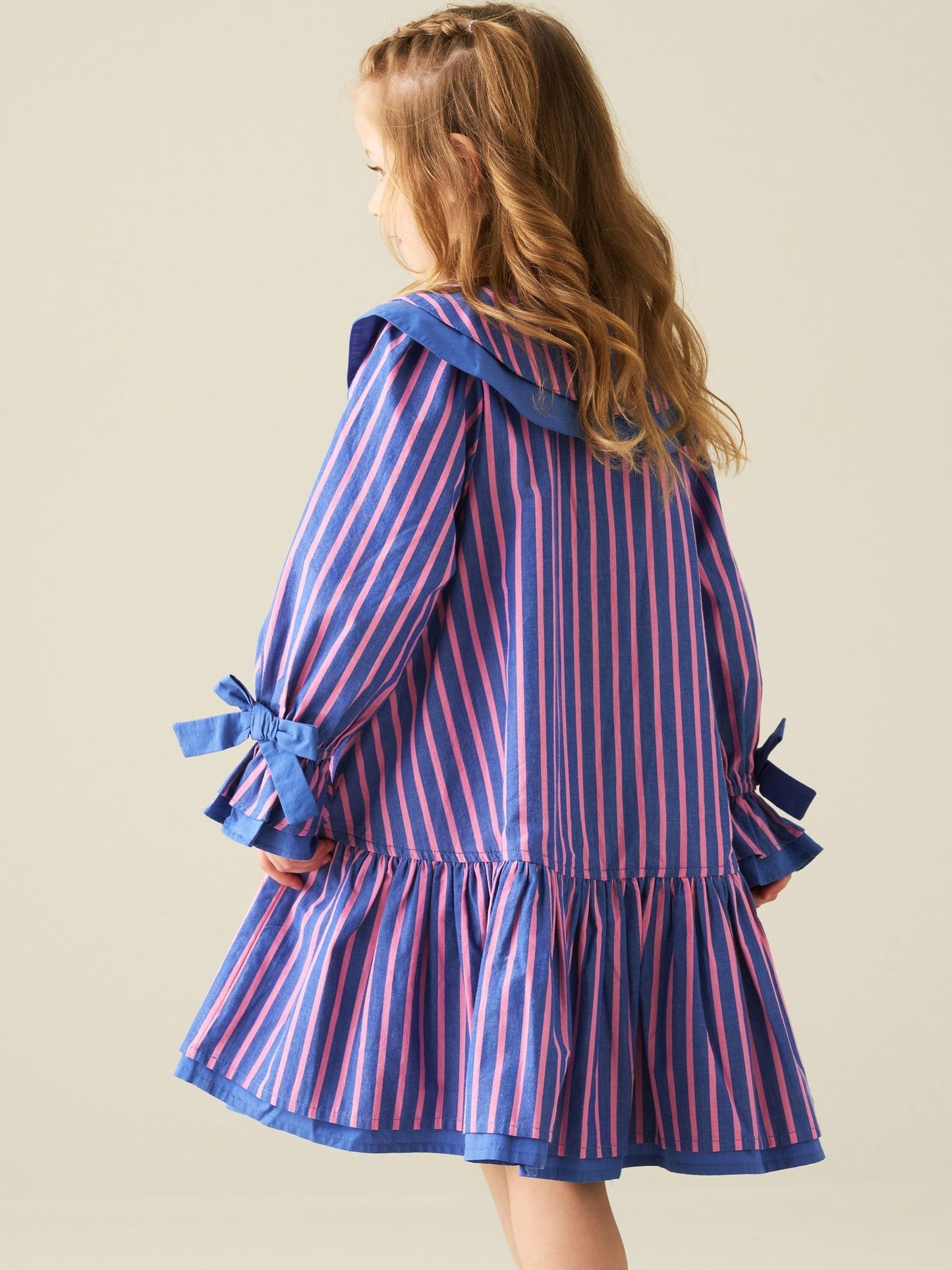 Dsiney Kidz - Angel & Rocket Blue Frankie Stripe Double Collar Dress image 3
