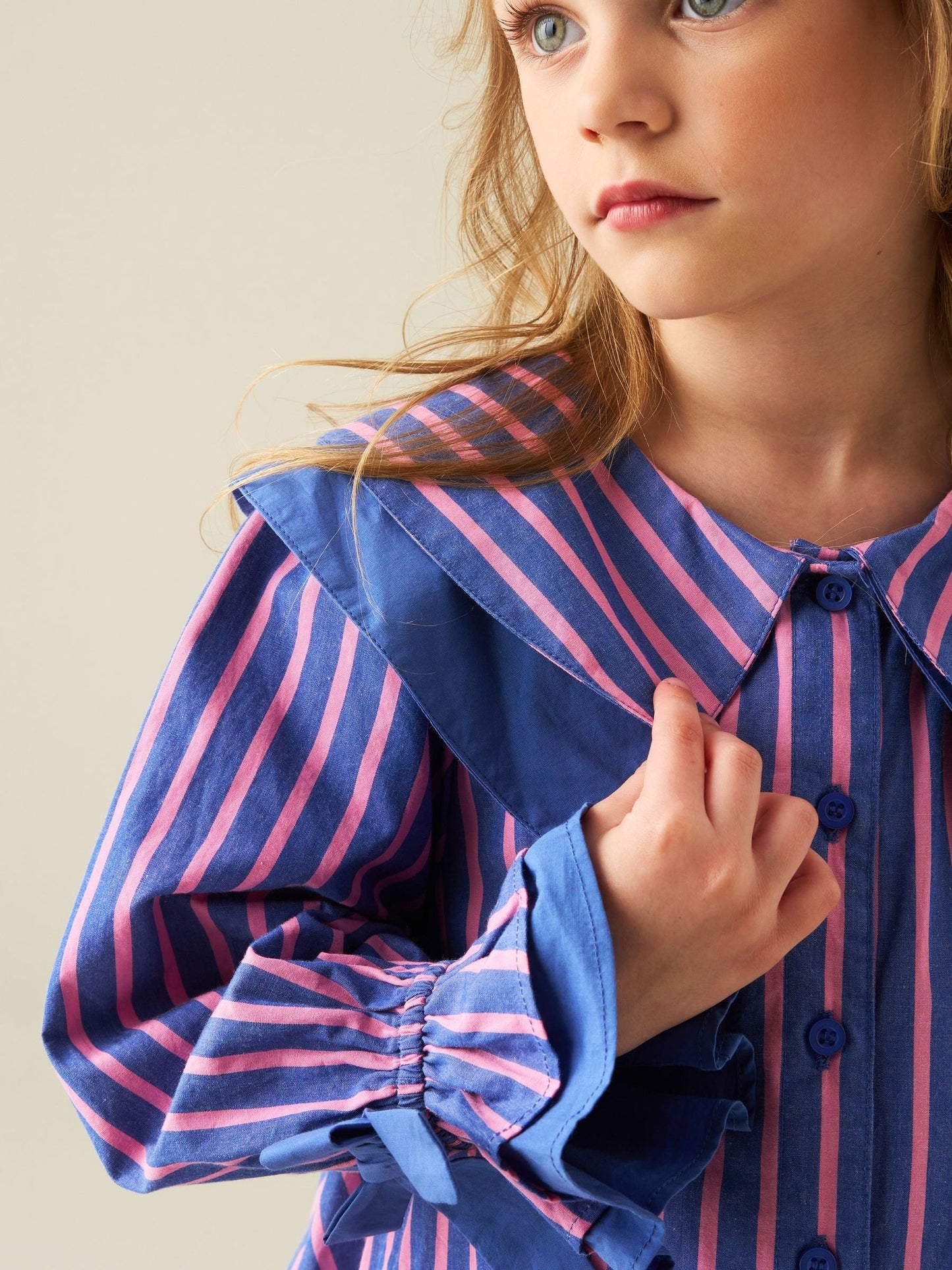 Dsiney Kidz - Angel & Rocket Blue Frankie Stripe Double Collar Dress image 5