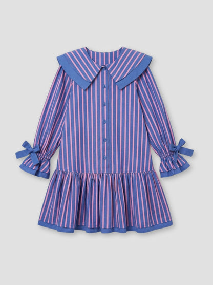 Dsiney Kidz - Angel & Rocket Blue Frankie Stripe Double Collar Dress image 7