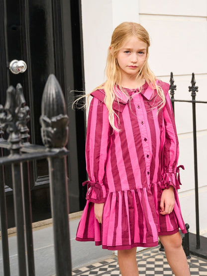 Dsiney Kidz - Angel & Rocket Pink Frankie Stripe Double Collar Dress image 2