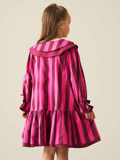 Dsiney Kidz - Angel & Rocket Pink Frankie Stripe Double Collar Dress image 4