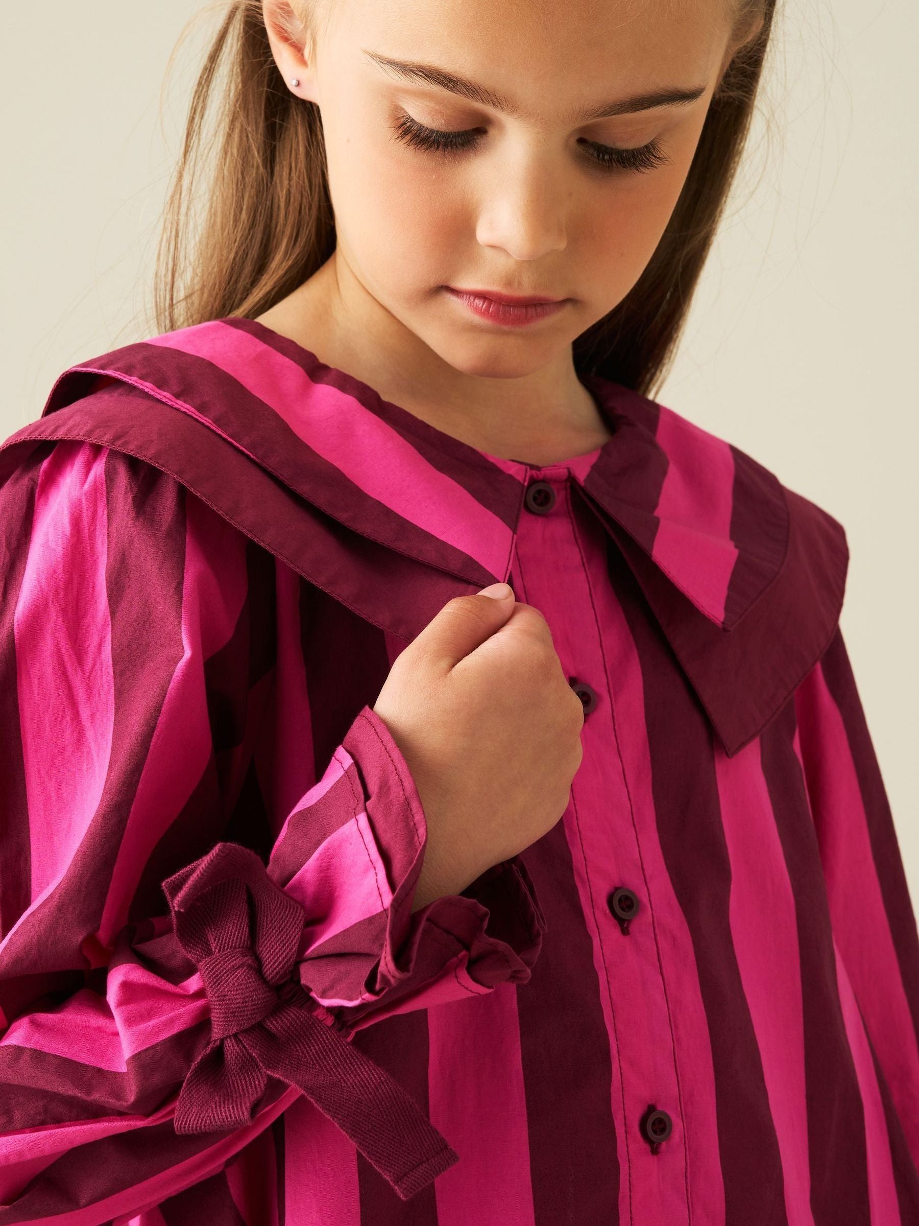 Dsiney Kidz - Angel & Rocket Pink Frankie Stripe Double Collar Dress image 6