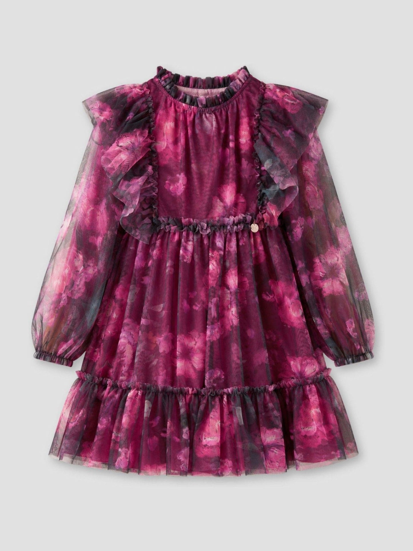 Dsiney Kidz - Angel & Rocket Purple Estella Tiered Mesh Dress image 5