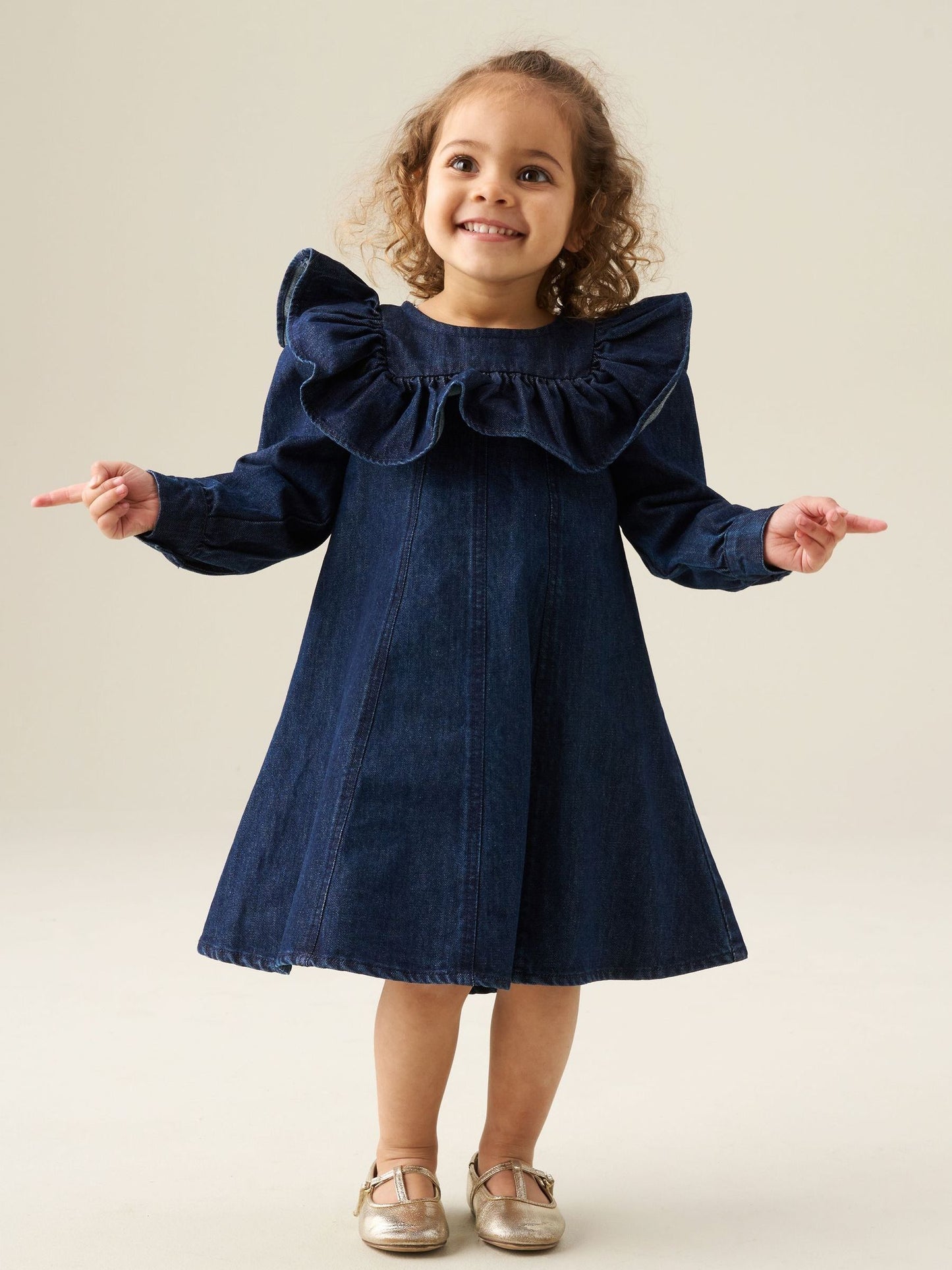 Dsiney Kidz - Angel & Rocket Blue Paige Denim Collar Dress image 1