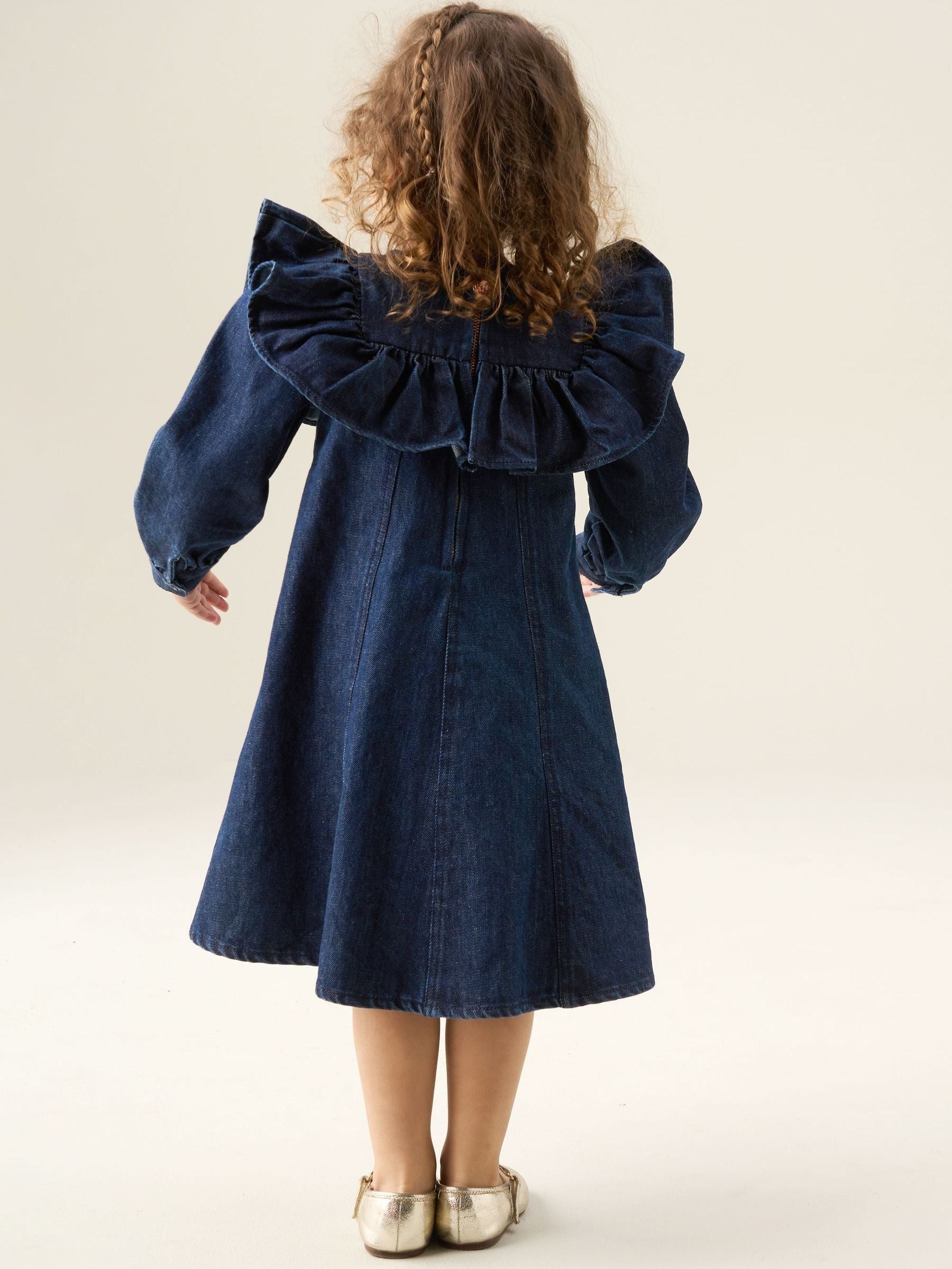 Dsiney Kidz - Angel & Rocket Blue Paige Denim Collar Dress image 2