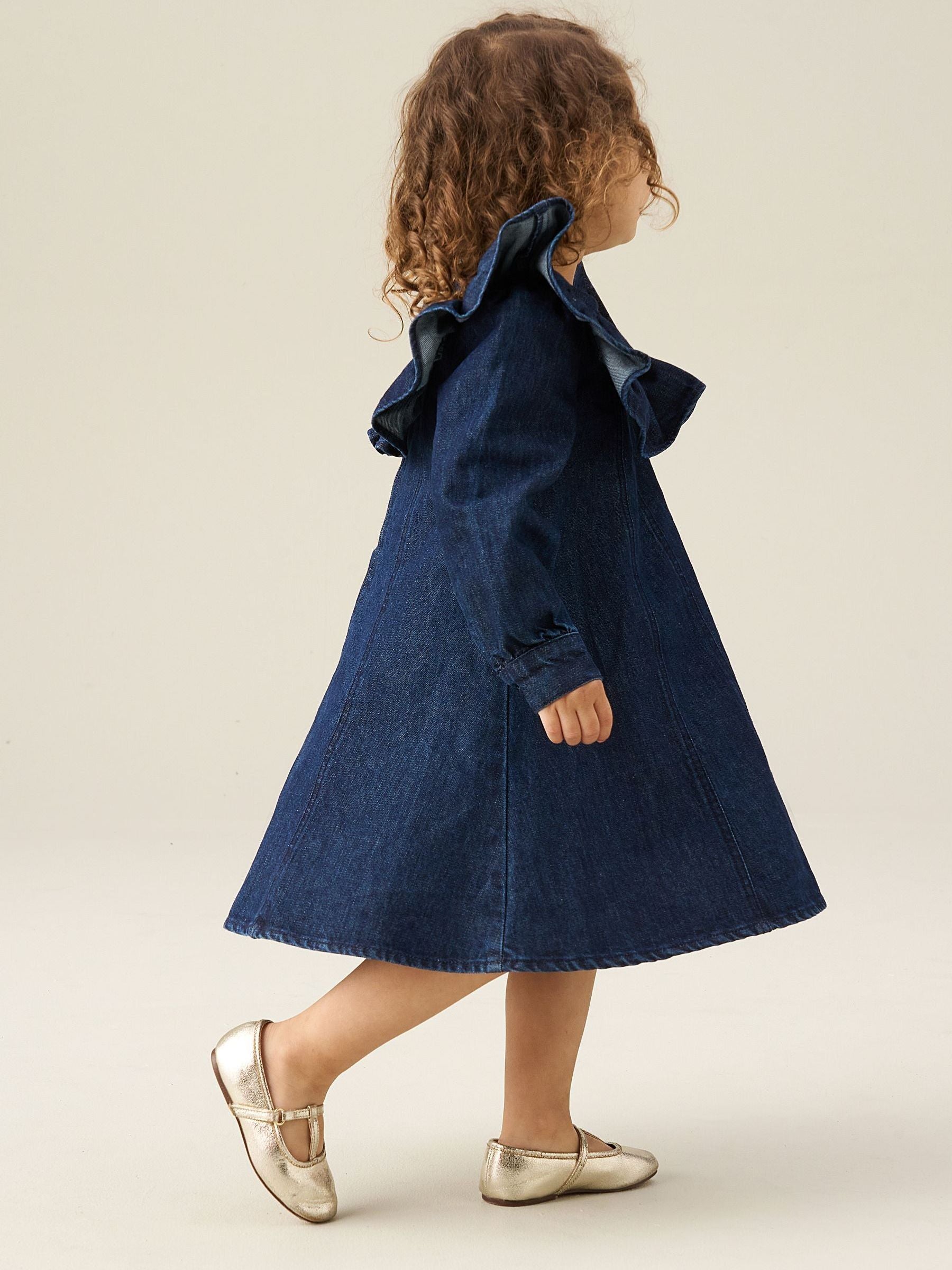 Dsiney Kidz - Angel & Rocket Blue Paige Denim Collar Dress image 3