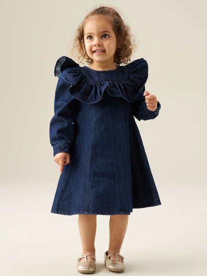 Dsiney Kidz - Angel & Rocket Blue Paige Denim Collar Dress image 4
