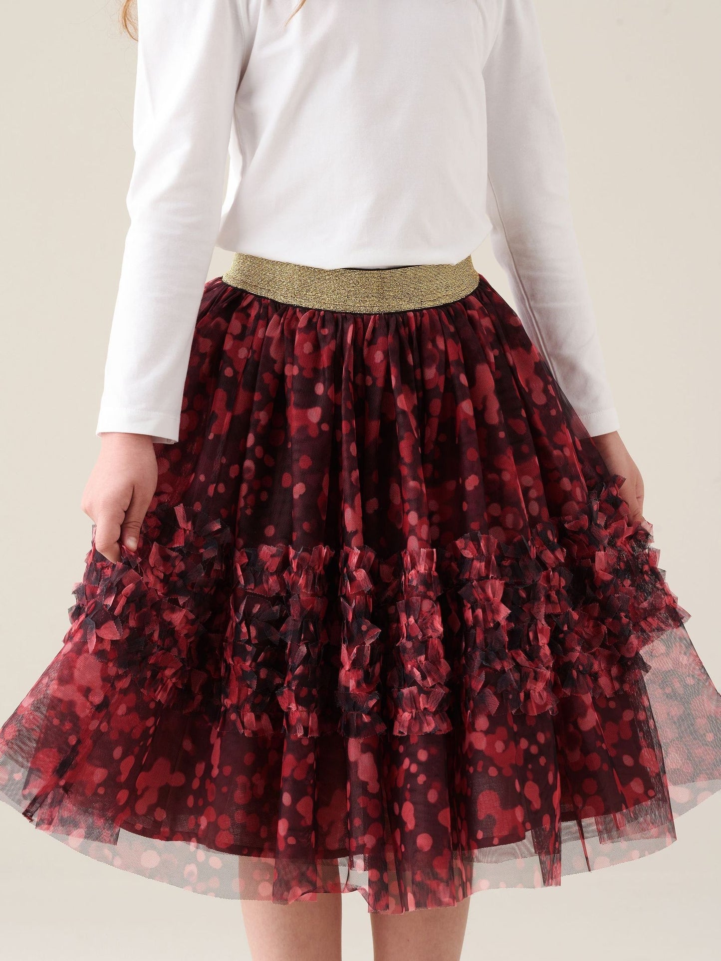 Dsiney Kidz - Angel & Rocket Red Isabelle Mesh Print Skirt image 1