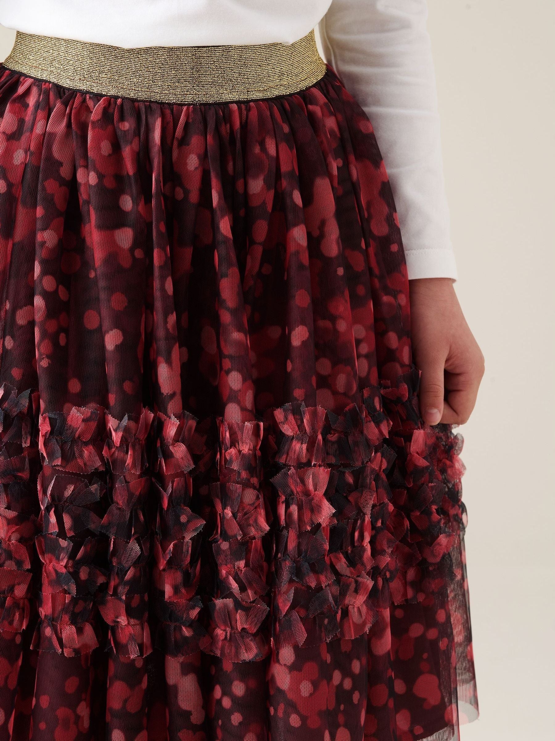 Dsiney Kidz - Angel & Rocket Red Isabelle Mesh Print Skirt image 3