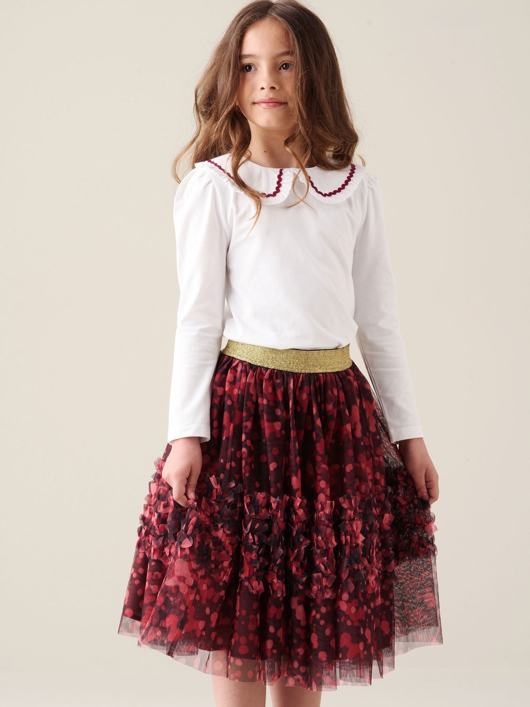 Dsiney Kidz - Angel & Rocket Red Isabelle Mesh Print Skirt image 4