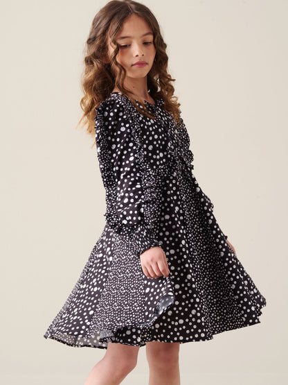 Dsiney Kidz - Angel & Rocket Black Saskia Frill Godet Dress image 2