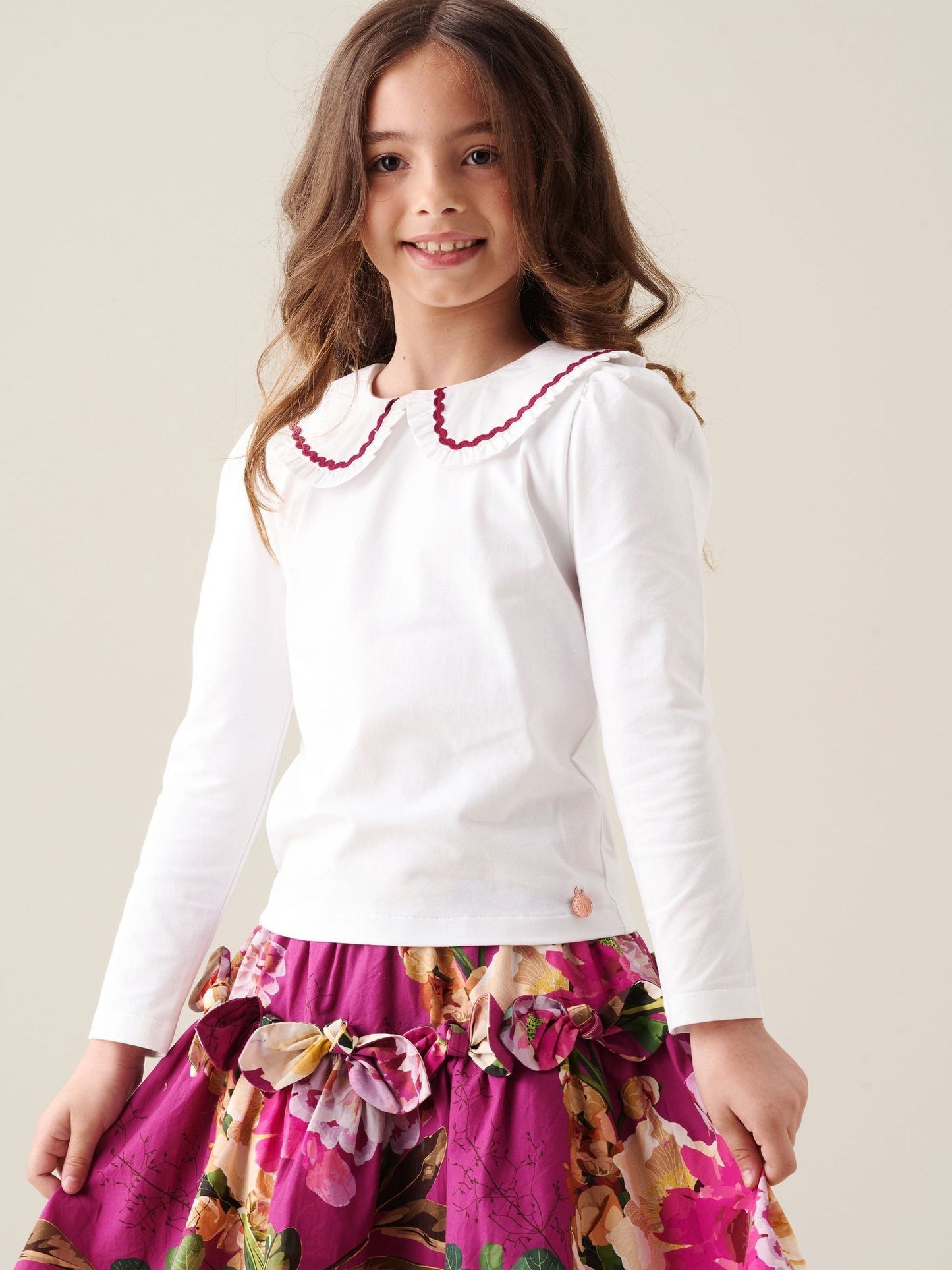 Dsiney Kidz - Angel & Rocket White Trinity Woven Collar Long Sleeve Top image 1